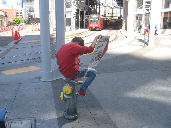A slow Sunday in downtown San Diego.