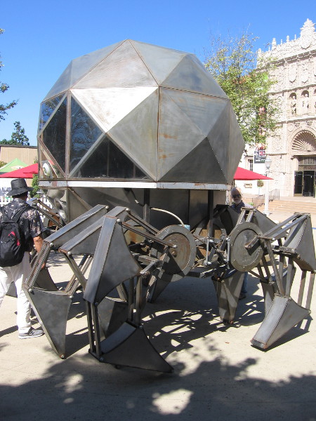 This super cool octopod moves slowly forward and backward using its spider-like feet. I learned that it doesn't steer very well, however.