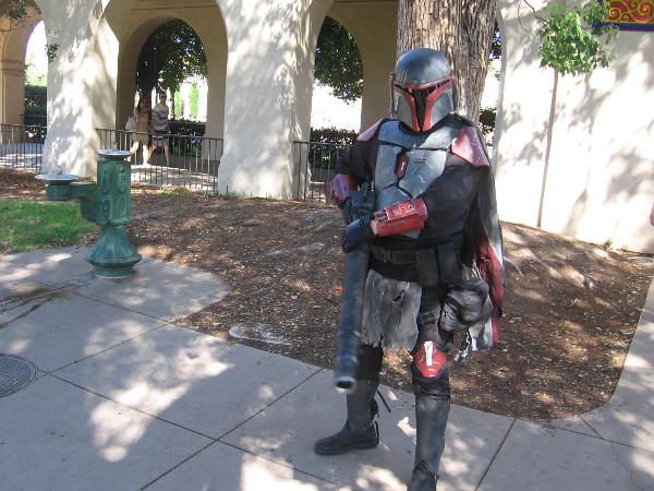 Star Wars cosplay between Balboa Park's House of Hospitality and the Japanese Friendship Garden.