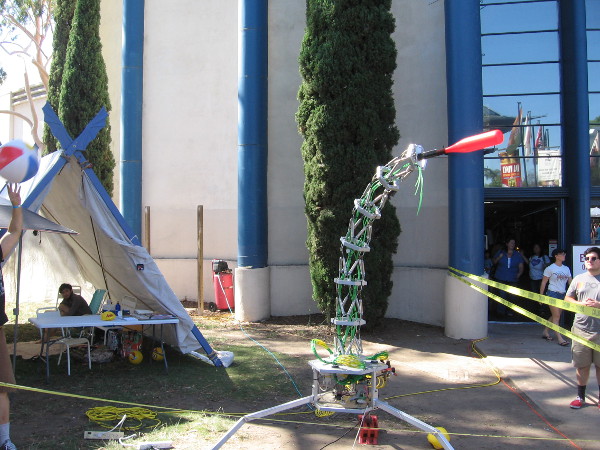 This remote control robot batter was swinging wildly at beach balls. A rather amusing scene! (Wish I'd taken a better photo.)