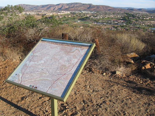 A topographical map shows the position of the Trail For All People in relation to its surroundings.