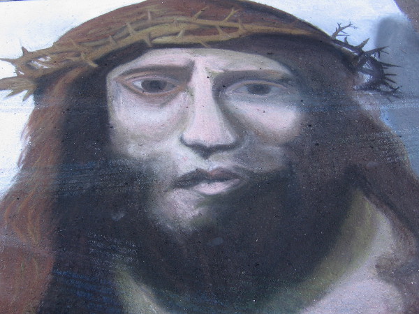 Lydia Puentes Phillips. The face of Christ before the Crucifixion.