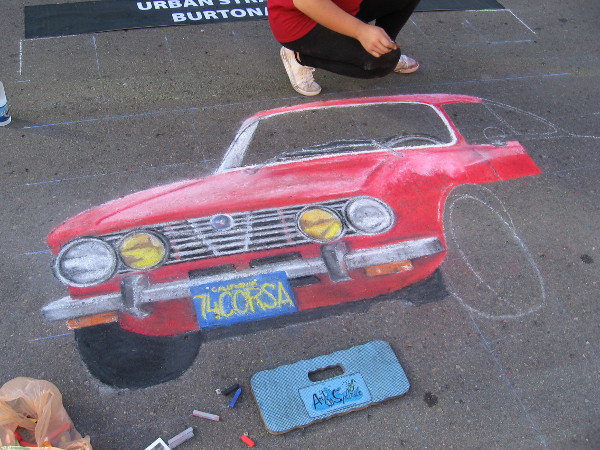 Chalkolate. A red Alfa Romeo made entirely of chalk. The Gesso Italiano at 2016 Festa celebrates everything Italian, including cars!