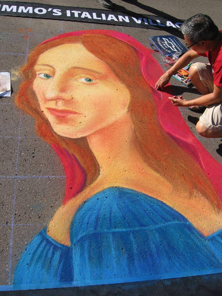 Alex Dejecacion. Some fine chalk artistry has produced a lovely woman.