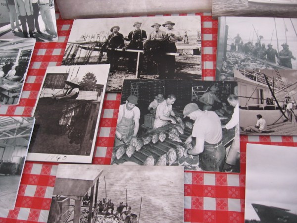 Old photos of life in Little Italy include workers at a cannery and fishermen mending nets.