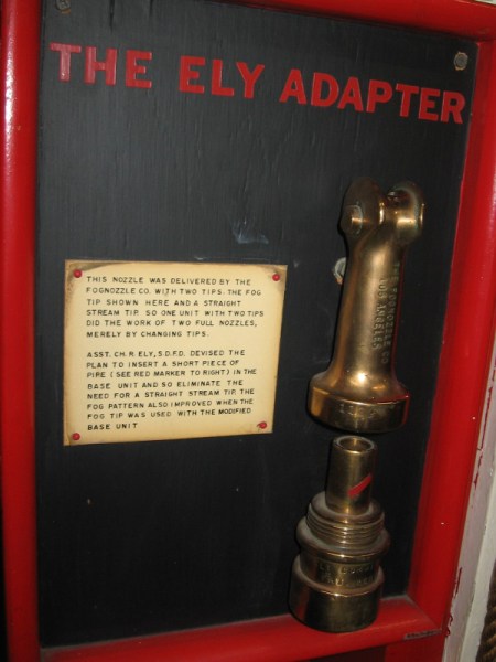 The Ely Adapter was invented by San Diego Fire Department's Assistant Chief Robert Ely.