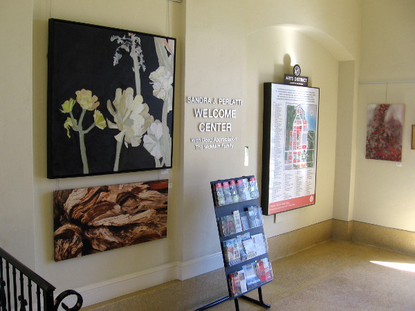 A small collection of paintings can be enjoyed inside the entrance to the old Naval Training Center San Diego's command building.