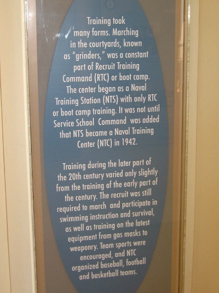 Marching in the courtyards, known as grinders, was a constant part of Recruit Training Command or boot camp.