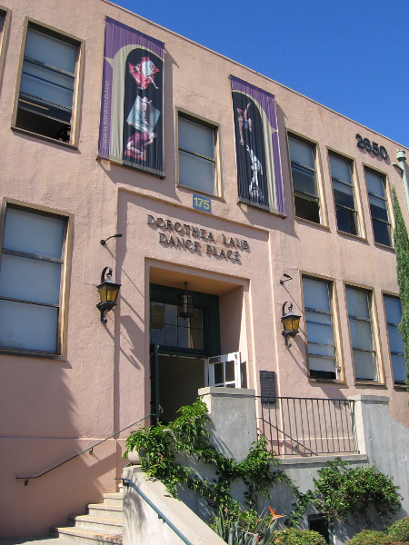 Photo of entrance to the Dorothea Laub Dance Place building in Liberty Station.