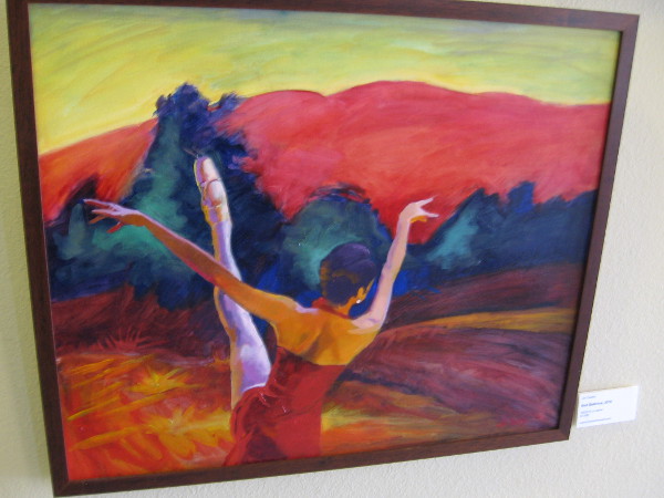 Red Ballerina, a painting by Jori Owens.