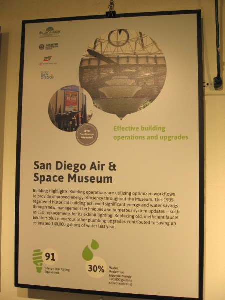 The San Diego Air and Space Museum has increased energy efficiency and achieved significant water savings.