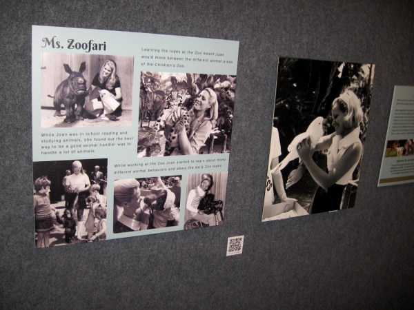 Ms. Zoofari. While working at the San Diego Zoo, Joan learned about different animal behaviors and about daily zoo tasks.