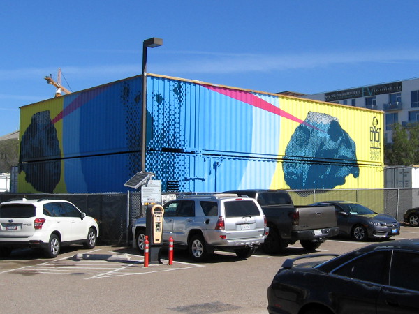 Some cool urban art by Exist1981, created for PangeaSeed's Sea Walls: Murals for Oceans festival. The artwork, located at the Quartyard in East Village, warns that melting sea ice due to climate change will affect polar bear populations.