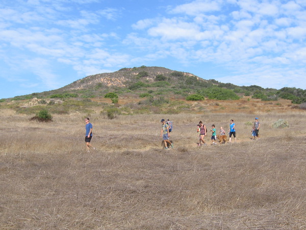 Families wander down a pleasant trail in Los Peñasquitos Canyon Preserve. There is much here to see and appreciate. So much to learn.