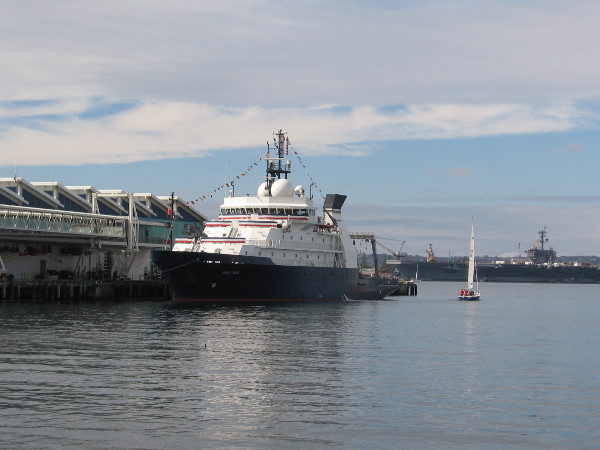 The public was invited to tour the new research ship Sally Ride. It was a rare opportunity to see how high tech exploration is carried out by UCSD Scripps scientists and oceanographers.