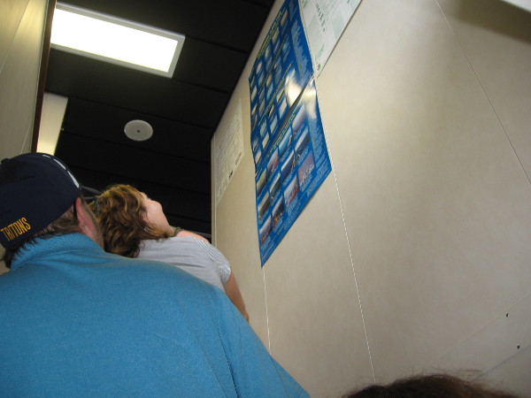 After quickly passing the no-nonsense mess deck and through two rather bare state rooms, visitors head up stairs to check out the pilot house.