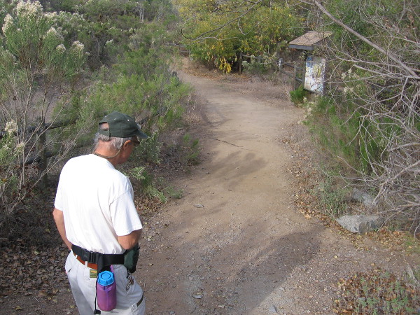 We head from the lake back toward the campground. Our pleasant hike has just begun.