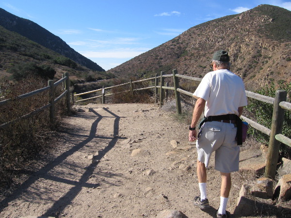 Approaching an overlook of the Old Mission Dam.