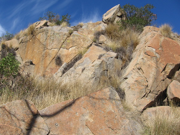 Granitic rocks seen along the trail.