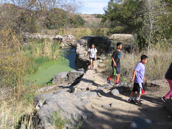 It's possible to walk out onto the old dam, but one must be careful!