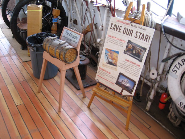 The Star of India's deck replacement is approaching completion! The starboard side looks shiny and new!