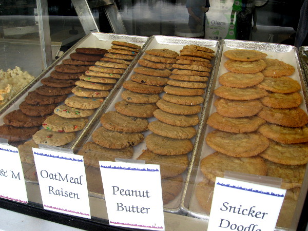 A window full of irresistible treats at the Seaport Cookie Company.