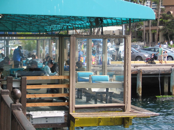 Another photo of the small casual Fishette. I prefer dining outside, but many enjoy the more formal Fish Grotto, which occupies the interior of the building.