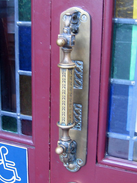 One very ornate door handle in San Diego.