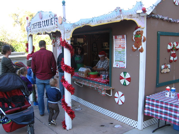 The holiday season at the Spreckels Organ Pavilion includes candy canes, Christmas cookies and gingerbread men.