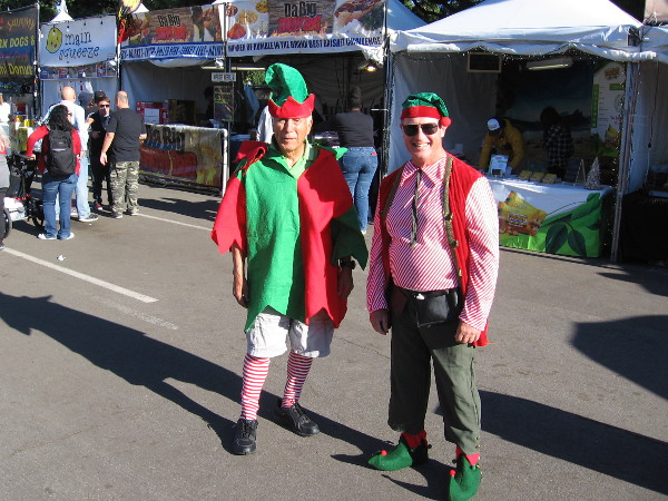 You guys aren't Santa. You can't fool me! You're elves from the North Pole.