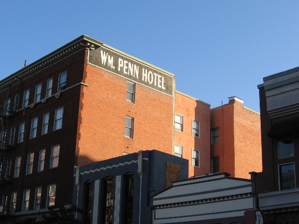 The William Penn Hotel building at Fourth Avenue and F Street opened in 1913 as the elegant Oxford Hotel.