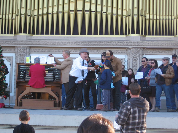 Ross Porter, Executive Director of the Spreckels Organ Society, leads the proceedings with unabashed zest.