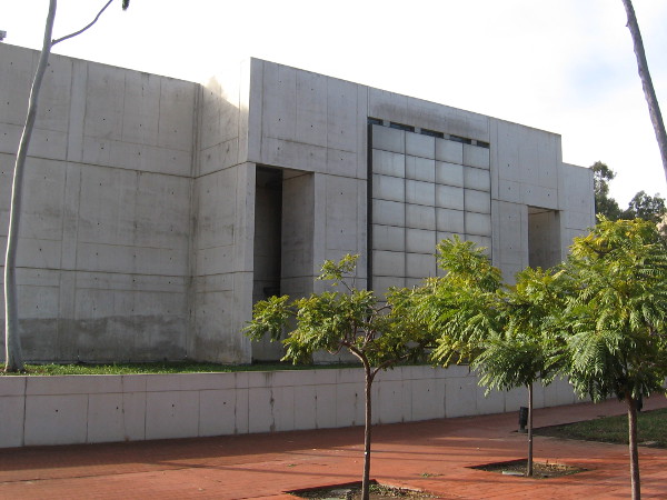 A small but interesting portion of the Salk Institute building.