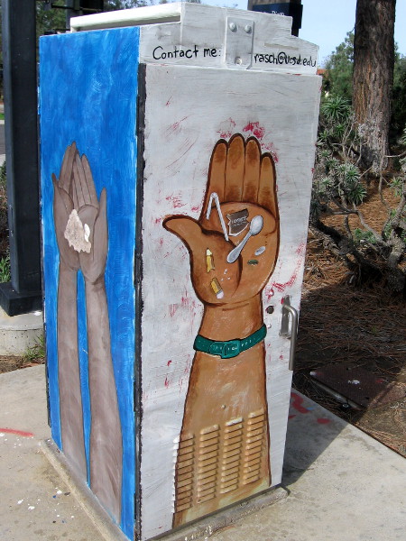 Another hand. A broken pencil and perhaps caffeine for those late nights of studying.