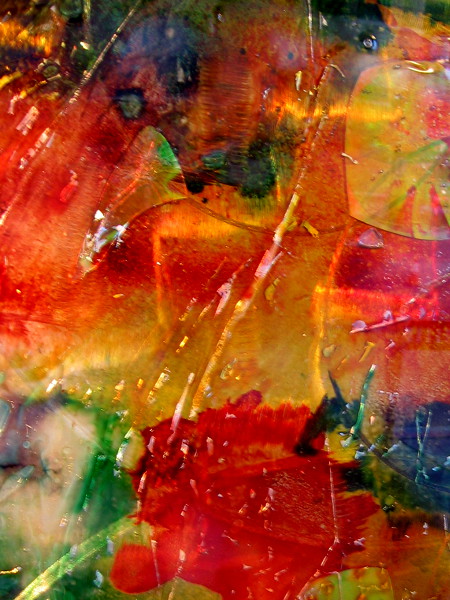 Amazing, revolutionary holographic painting by visionary San Diego artist Tom Liguori. Photo taken through a window and image cropped to eliminate reflections.