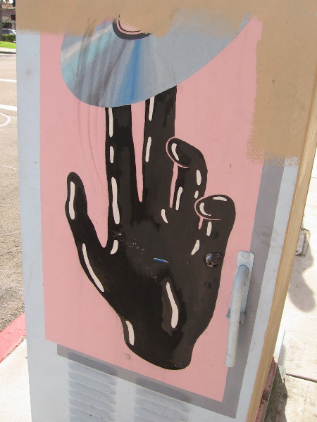 Not a face here. Just a hand.