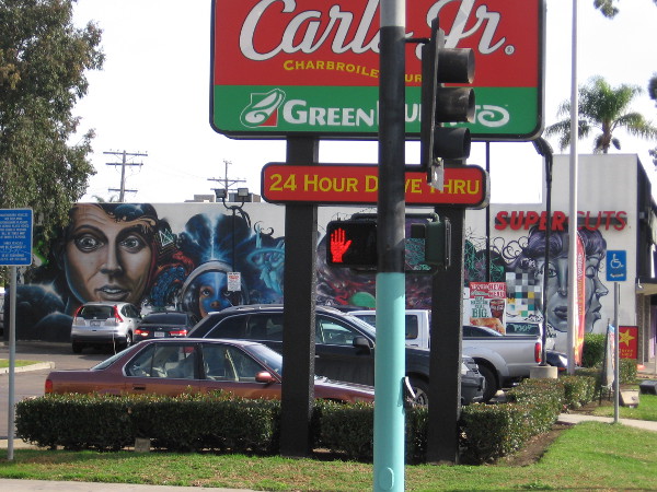 I first spied this cool street art from the intersection at 30th Street and El Cajon Boulevard.