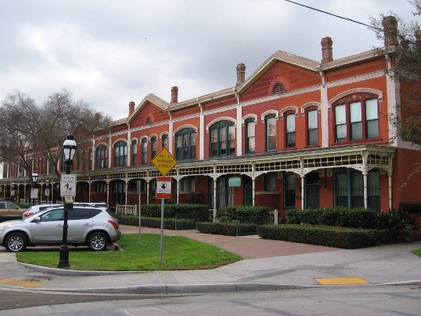 Brick Row at National City's Heritage Square, built by Frank Kimball in 1887.