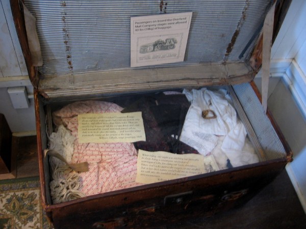 Passengers on board the Overland Mail Company stages were allowed 40 pounds of baggage.