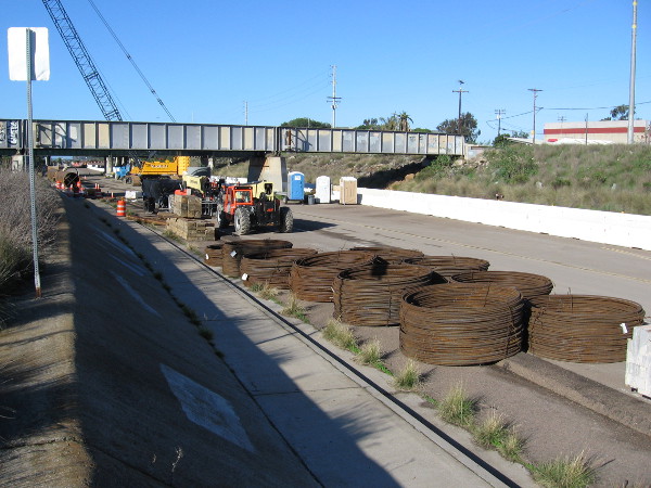 I also saw these huge coils of steel cable.
