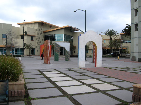 Cool art in the public square next to the National City Chamber of Commerce and Visitor Center.