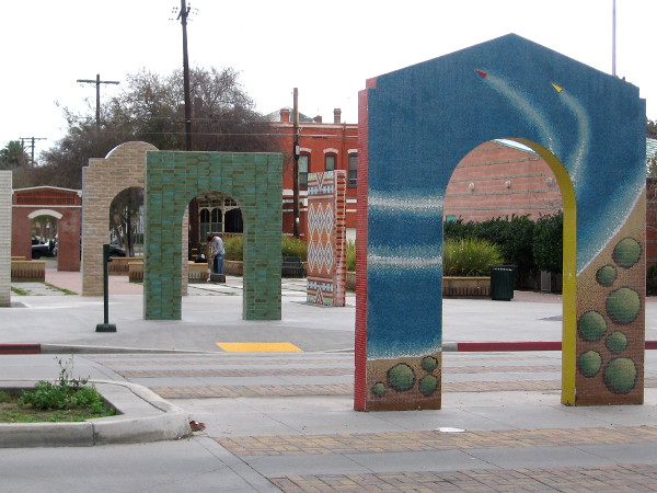 Cool public artwork in National City at Morgan Square Plaza!