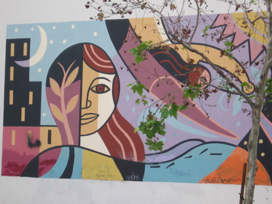 Beautiful mural on Park Boulevard in San Diego.