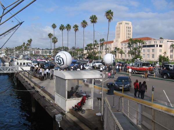 Now I'm looking down from the deck above the historic ship's forecastle. Joe who works at the museum and I had the best view of the parade all to ourselves!