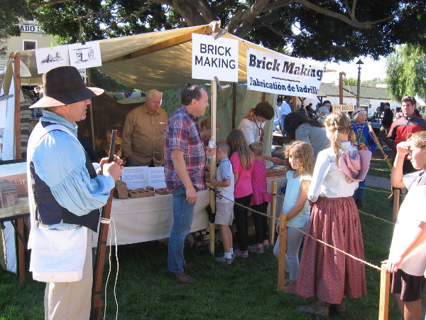 Like last year, a tent showed people how bricks were once made in San Diego.