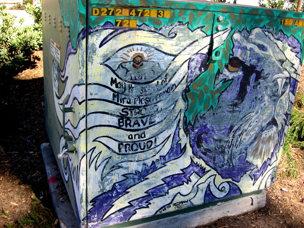 I can't quite make out the beginning of what is written. Mira Mesa remain Strong, Brave and Proud!