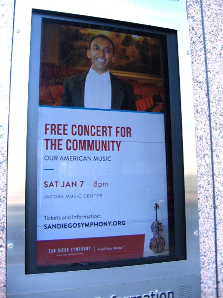 Walking past Symphony Towers, I noticed this graphic on their outdoor display. A free concert for the community next weekend!