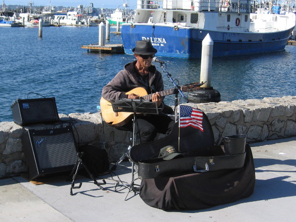 In San Diego, walks are often accompanied by music.