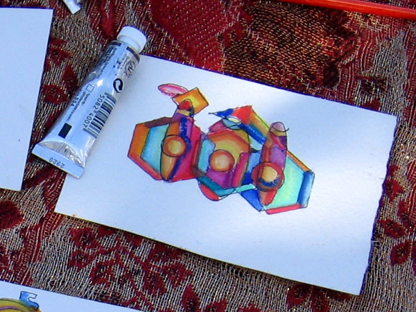 A small but beautiful work of art, painted by friendly Juli. You can find her sometimes on the Embarcadero, sometimes on Broadway by the Santa Fe Depot.