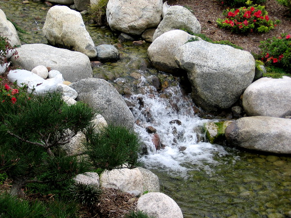 One of several small waterfalls at the Japanese Friendship Garden in Balboa Park.